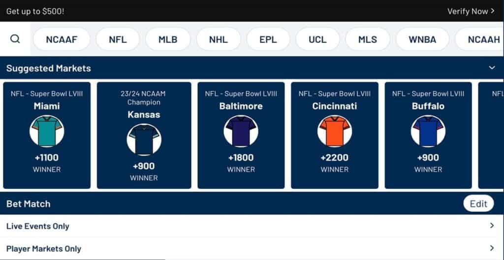 bettoredge sports BettorEdge sports interface