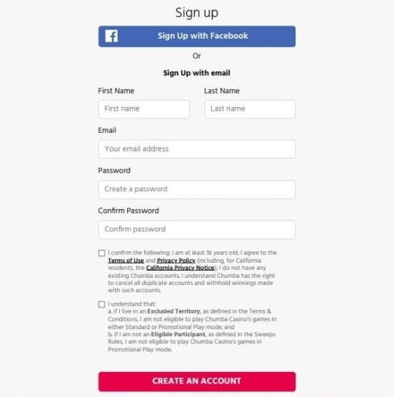chumba casino sign up chumba casino sign up