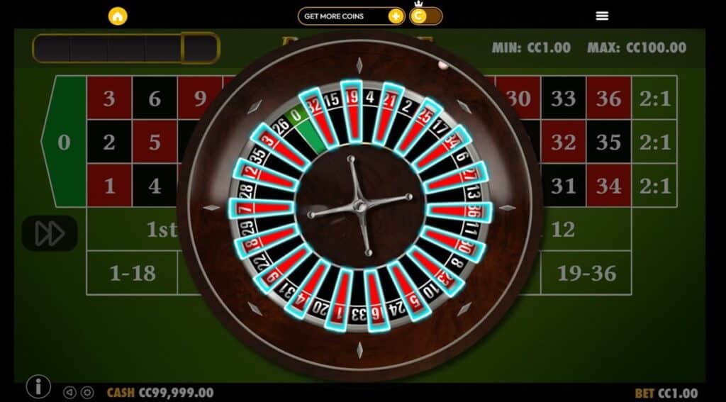 crown coins casino table games Crown Coins Casino roulette screenshot