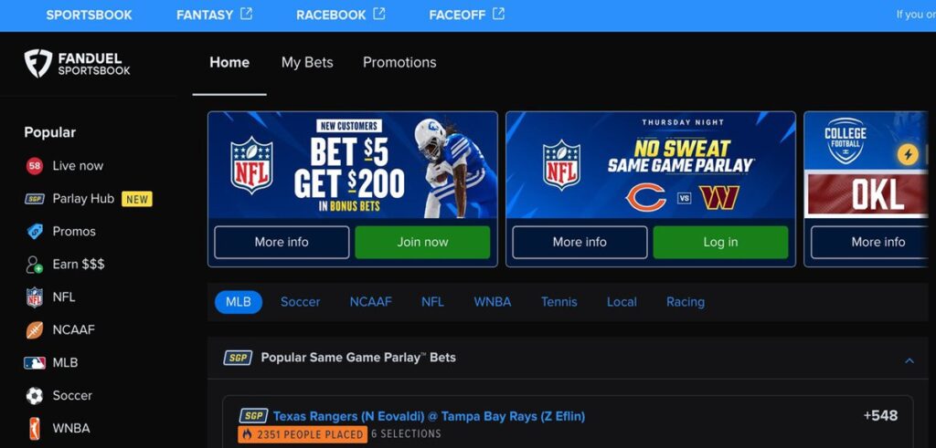 fanduel sportsbook lobby fanduel sportsbook lobby