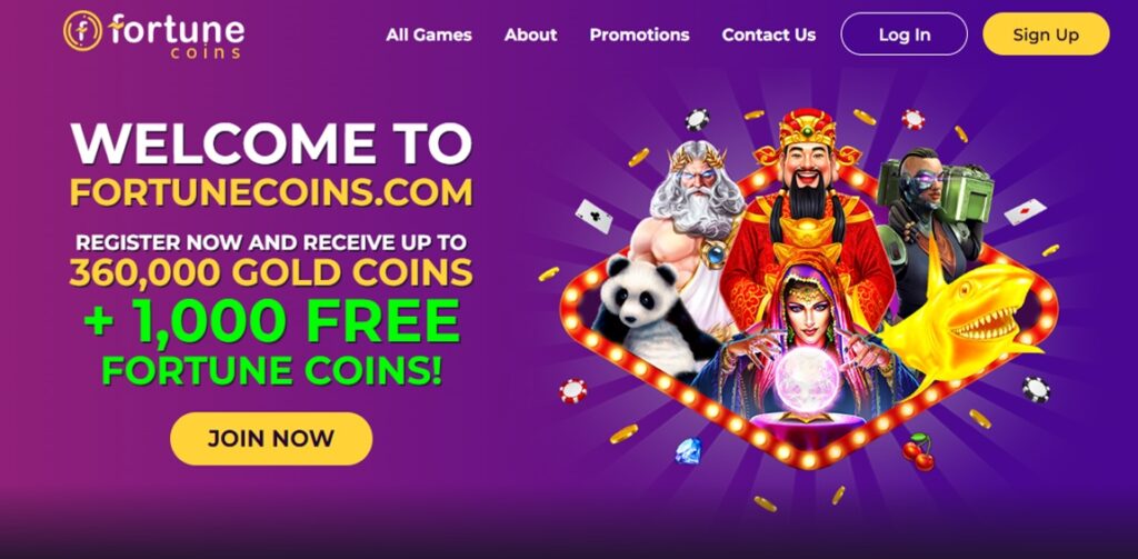 fortune coins welcome bonus Fortune Coins bonus splash page