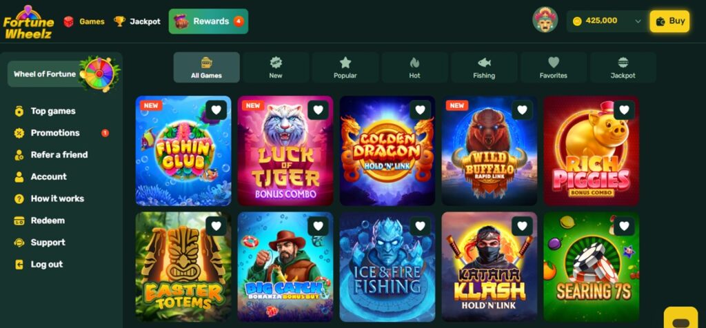 fortune wheelz lobby Fortune Wheelz lobby screenshot