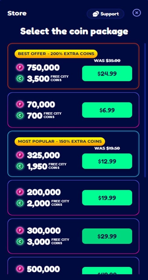 funzcity purchases funzcity purchases