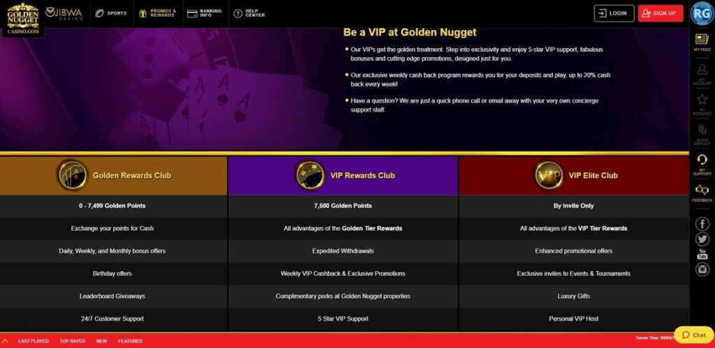 golden nugget VIP rewards club golden nugget VIP rewards club
