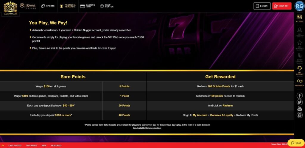 golden nugget rewards golden nugget rewards
