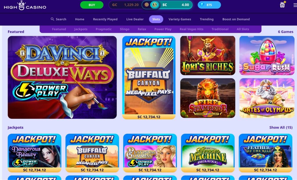 high 5 casino slots High 5 slots lobby