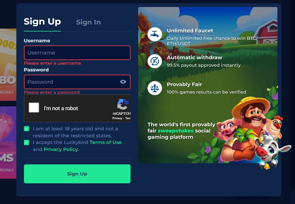luckybird io registration luckybird io registration