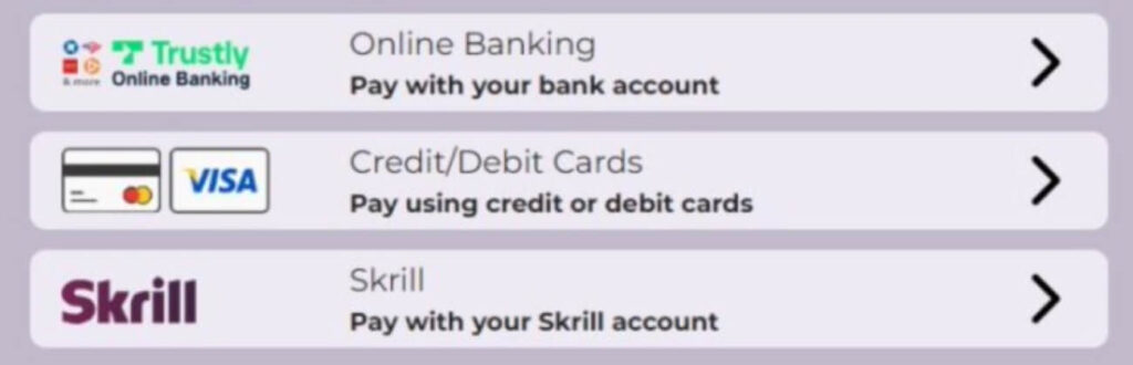 payout methods payout methods