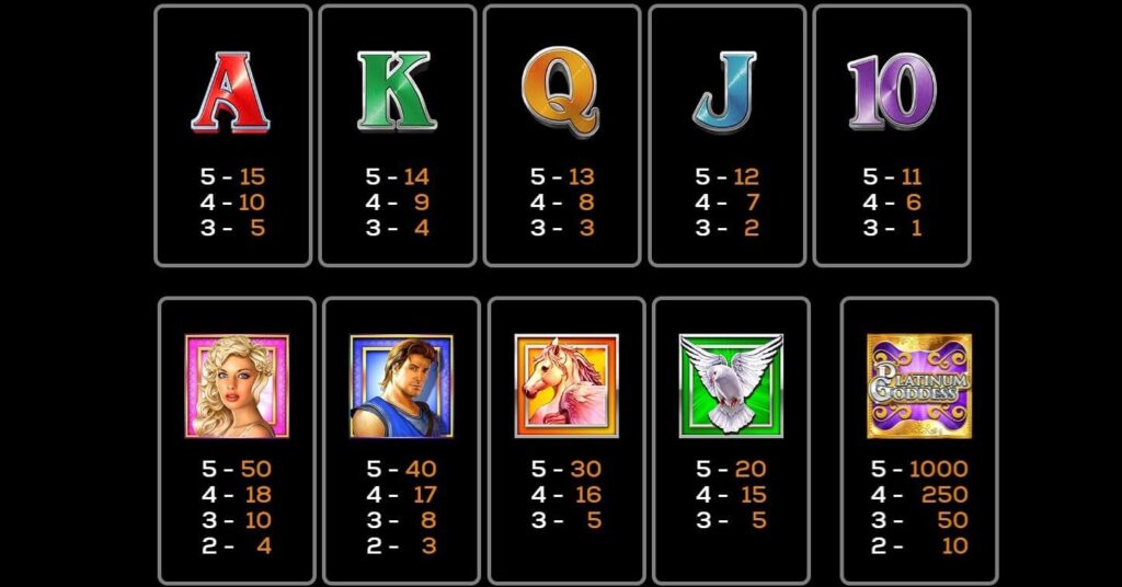 platinum goddess slot symbols platinum goddess slot symbols