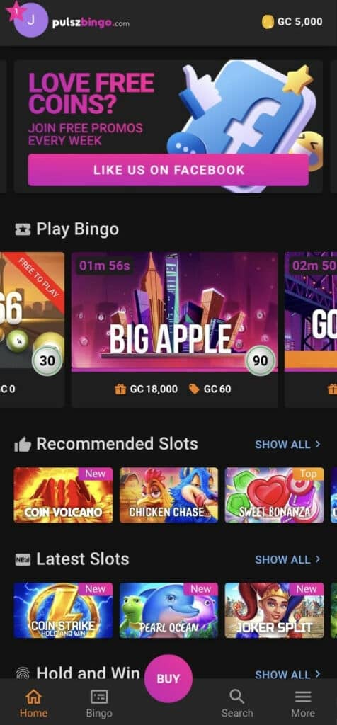 pulsz bingo app Pulsz Bingo app screenshot