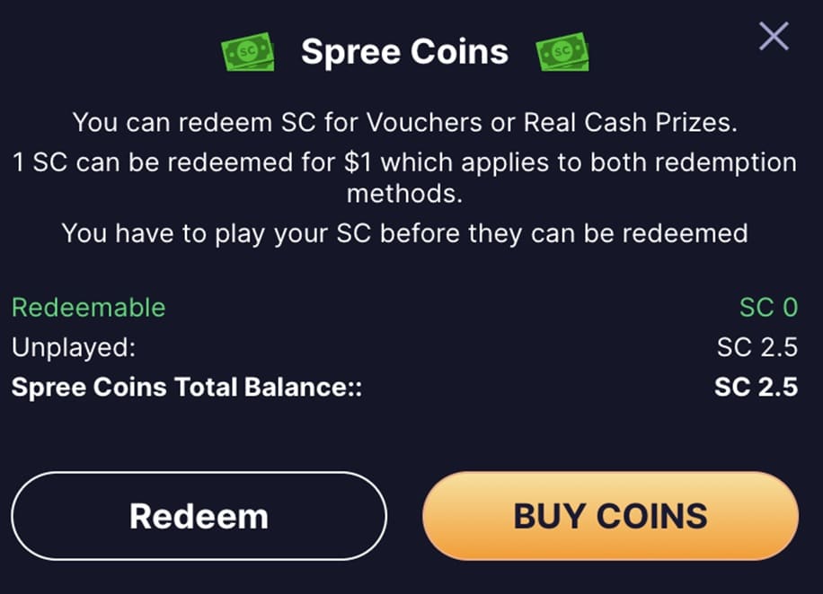 spree casino cash redemptions spree casino cash redemptions