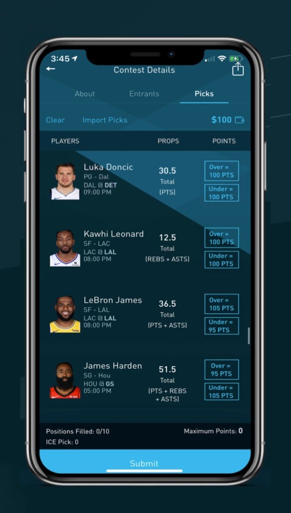 ThriveFantasy app screenshot