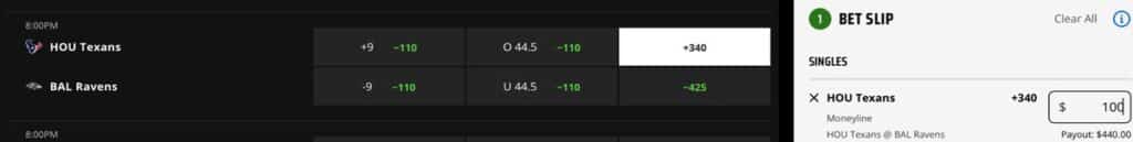 underdog bet example underdog bet example