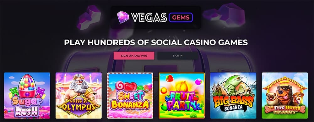 vegasgems casino homepage VegasGems Casino screenshot