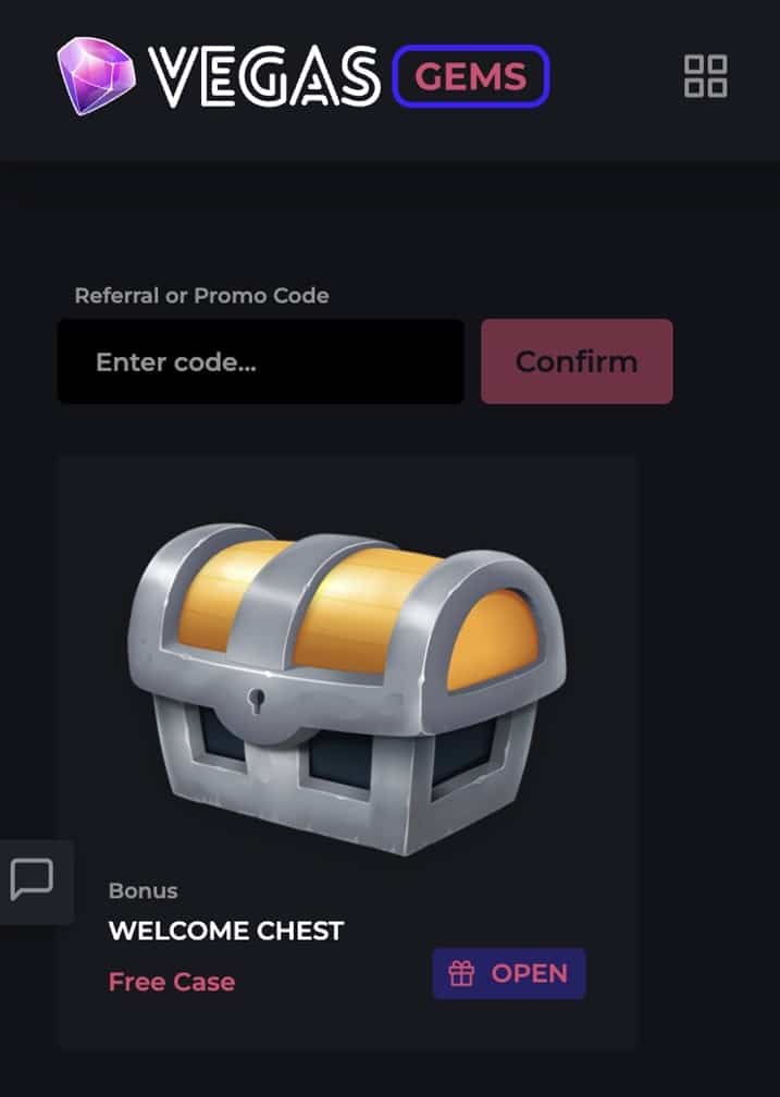 vegasgems welcome chest VegasGems Welcome Chest