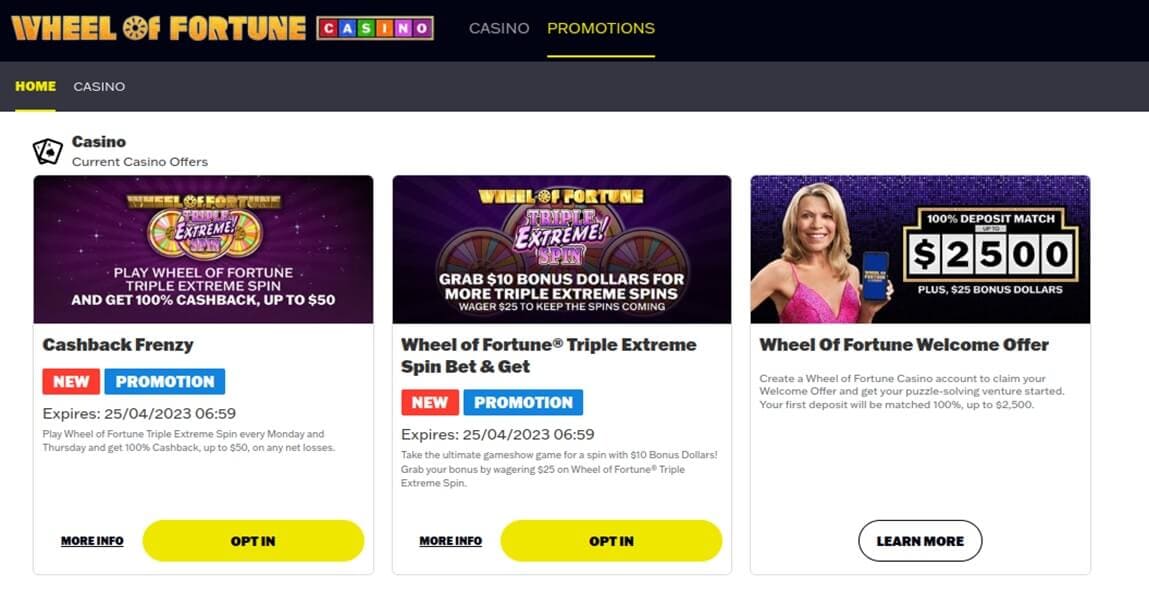 wheel of fortune casino bonuses Wheel of Fortune Casino bonus offers