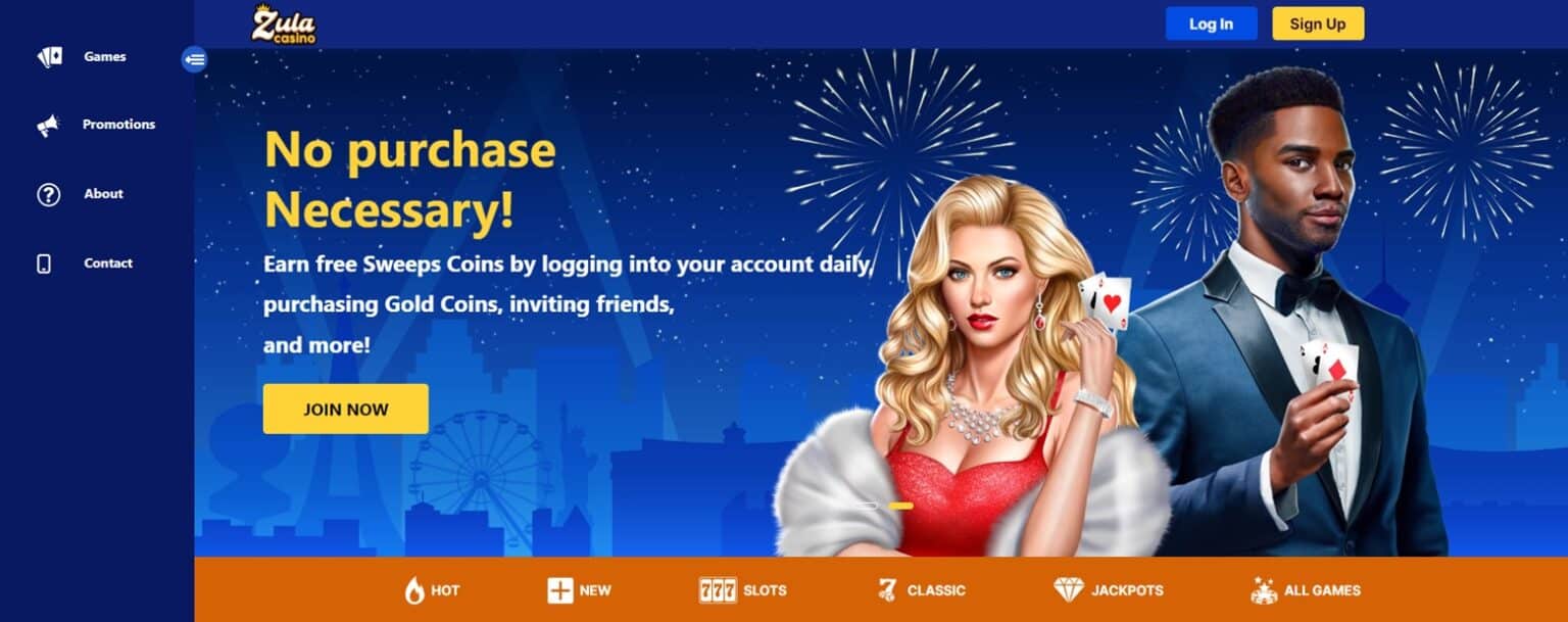 zula casino homepage Zula Casino screenshot
