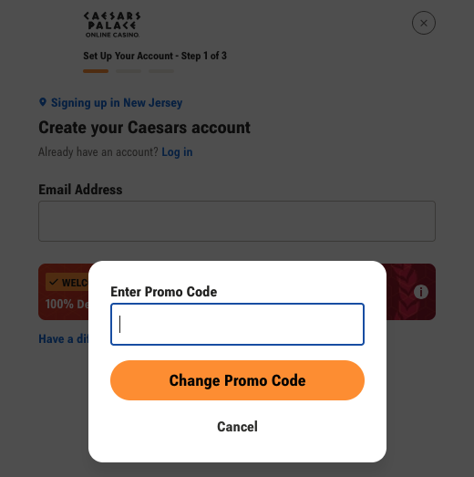 Caesars Casino promo code form Caesars Casino promo code form