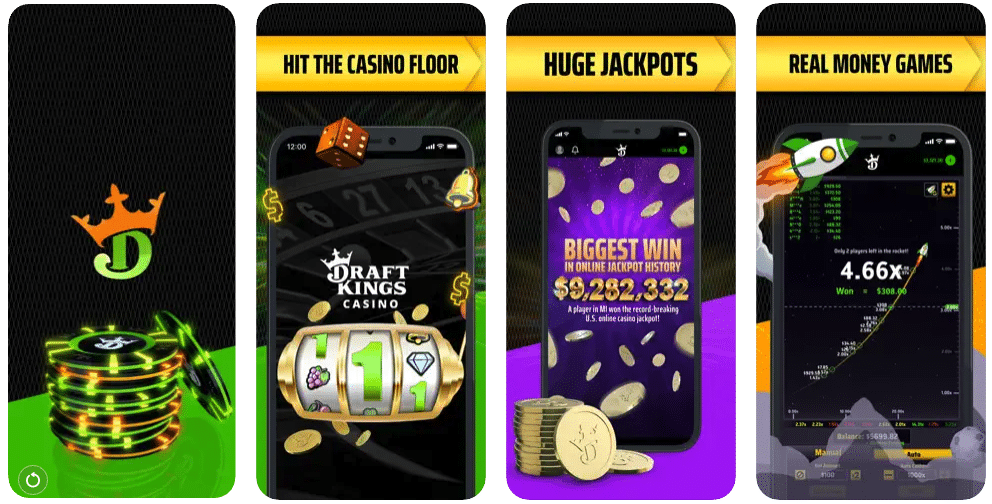 DraftKings Casino app screenshots