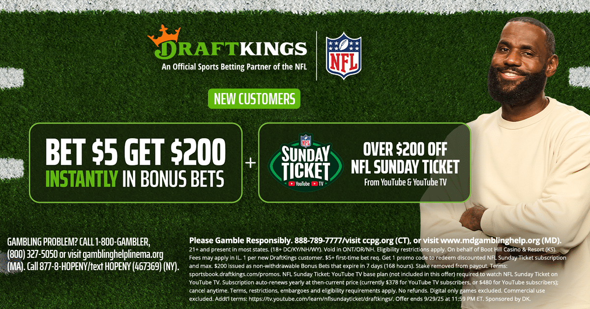 DraftKings Bonus Bets Sunday Ticket