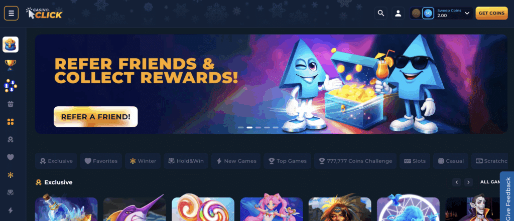 Casino Click daily login bonus