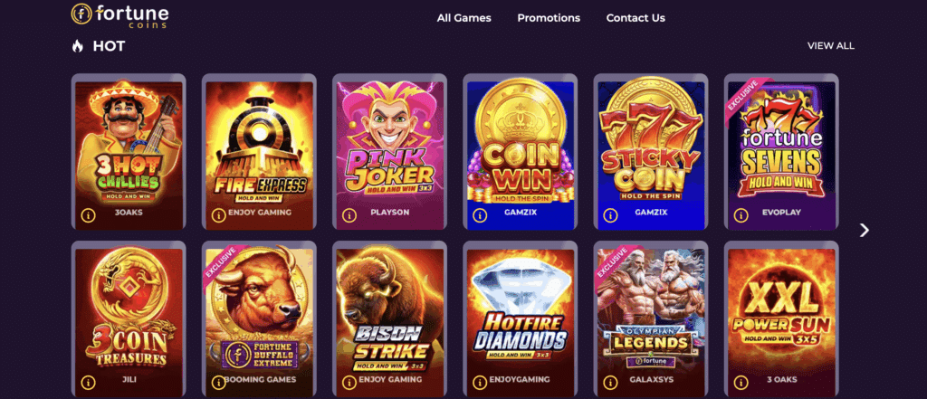 Fortune Coins no deposit bonus