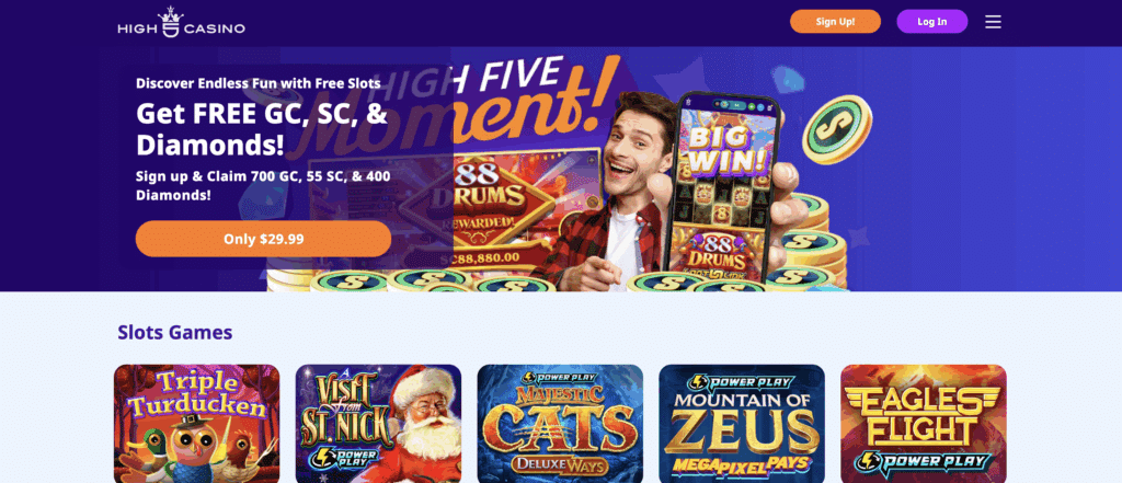 High 5 Casino no deposit bonus