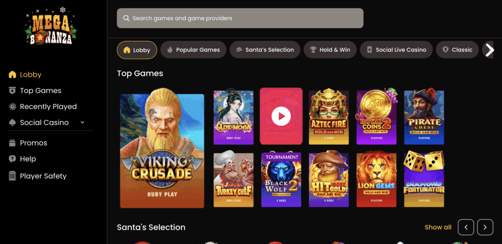 Mega Bonanza daily login bonus