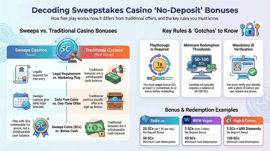 sweepstakes no deposit bonuses