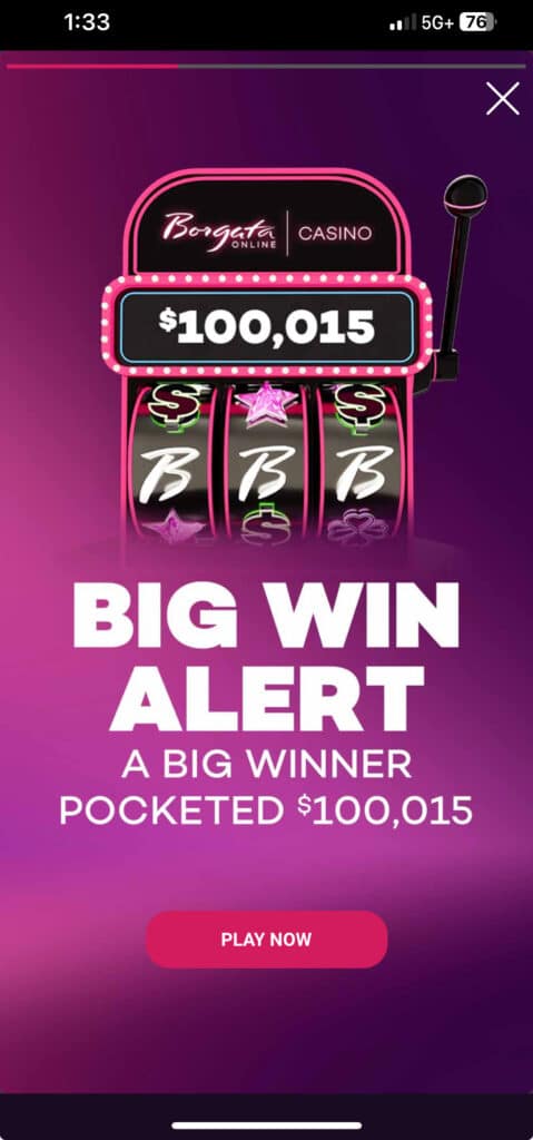 Borgata Casino app screenshot