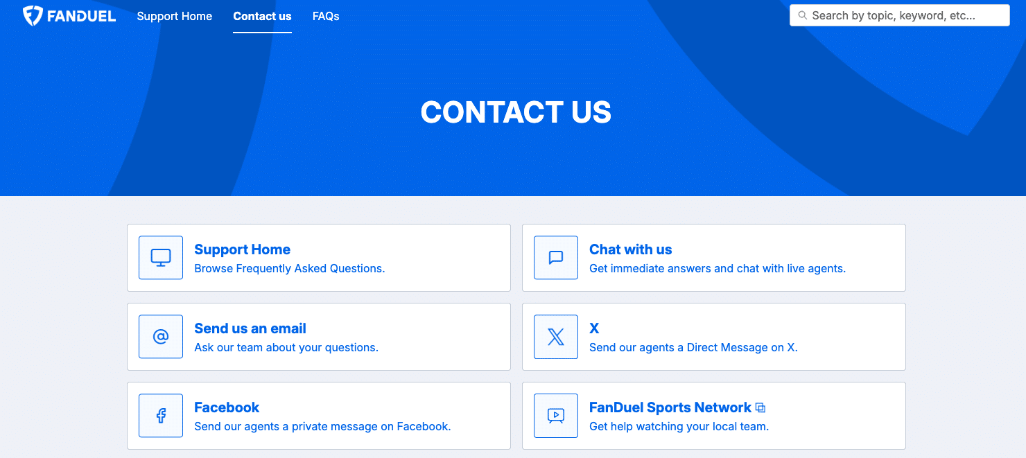 FanDuel Casino customer support