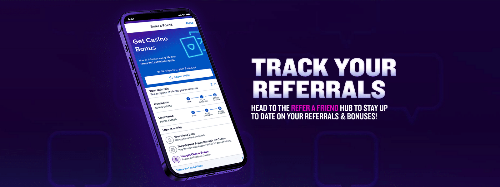 FanDuel Casino referral program