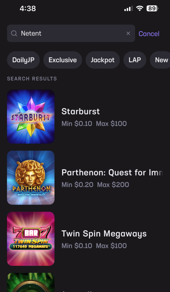 Hard Rock Bet Casino app slots